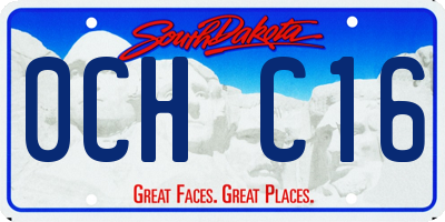SD license plate 0CHC16