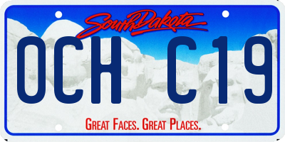 SD license plate 0CHC19