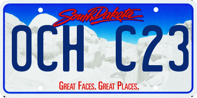 SD license plate 0CHC23