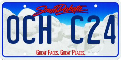 SD license plate 0CHC24