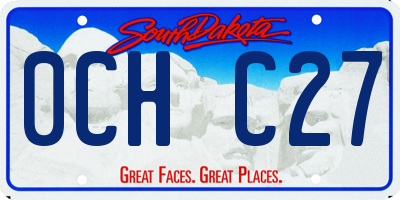 SD license plate 0CHC27