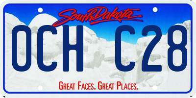 SD license plate 0CHC28