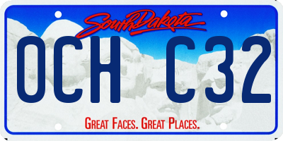 SD license plate 0CHC32