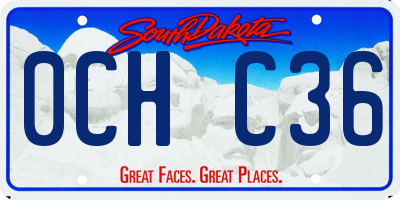 SD license plate 0CHC36