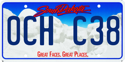 SD license plate 0CHC38