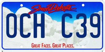 SD license plate 0CHC39