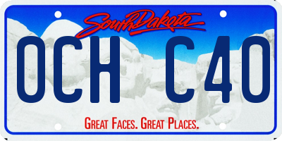 SD license plate 0CHC40