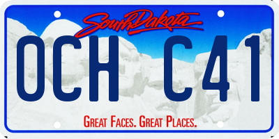 SD license plate 0CHC41