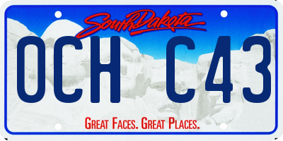 SD license plate 0CHC43