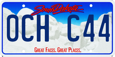 SD license plate 0CHC44