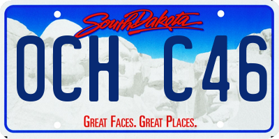 SD license plate 0CHC46