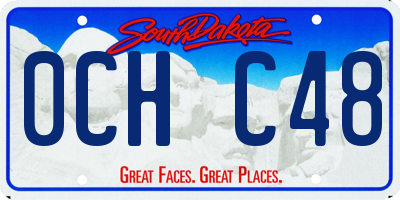 SD license plate 0CHC48