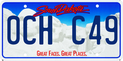 SD license plate 0CHC49