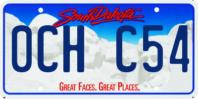 SD license plate 0CHC54