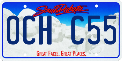 SD license plate 0CHC55
