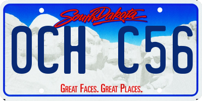 SD license plate 0CHC56