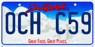 SD license plate 0CHC59