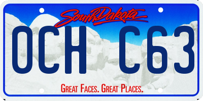 SD license plate 0CHC63