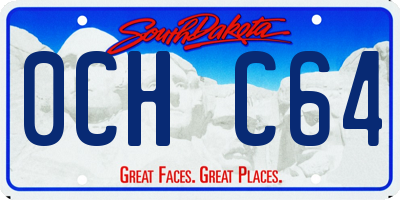 SD license plate 0CHC64
