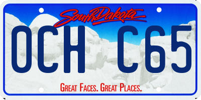 SD license plate 0CHC65