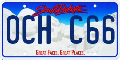 SD license plate 0CHC66