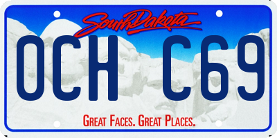SD license plate 0CHC69