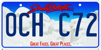 SD license plate 0CHC72