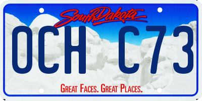 SD license plate 0CHC73
