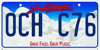 SD license plate 0CHC76