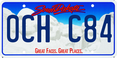 SD license plate 0CHC84