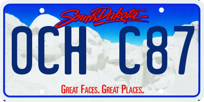 SD license plate 0CHC87