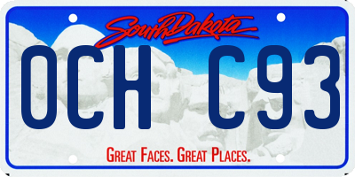 SD license plate 0CHC93