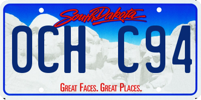 SD license plate 0CHC94