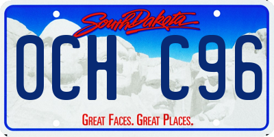 SD license plate 0CHC96