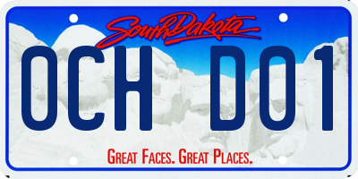 SD license plate 0CHD01