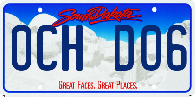 SD license plate 0CHD06