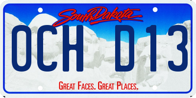 SD license plate 0CHD13