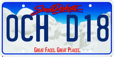 SD license plate 0CHD18