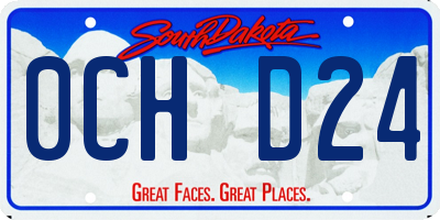 SD license plate 0CHD24
