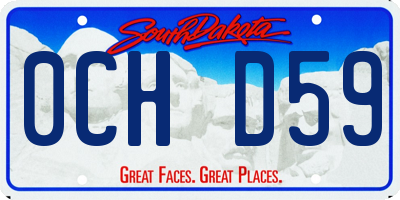 SD license plate 0CHD59