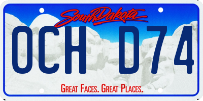SD license plate 0CHD74