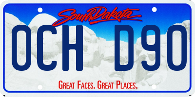 SD license plate 0CHD90