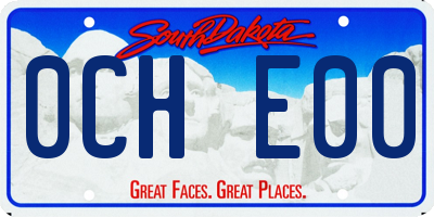 SD license plate 0CHE00
