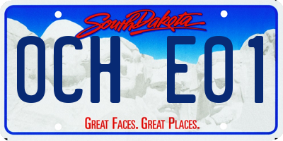 SD license plate 0CHE01