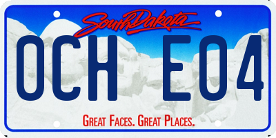 SD license plate 0CHE04