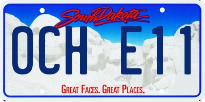 SD license plate 0CHE11