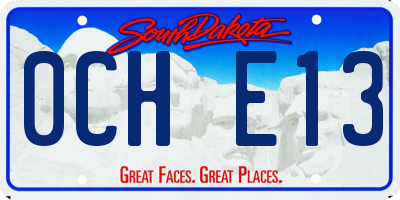 SD license plate 0CHE13
