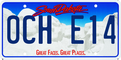 SD license plate 0CHE14