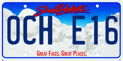 SD license plate 0CHE16