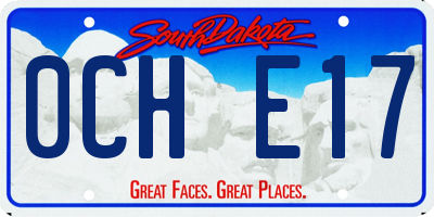 SD license plate 0CHE17